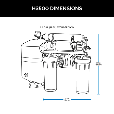 H3500 dimensions